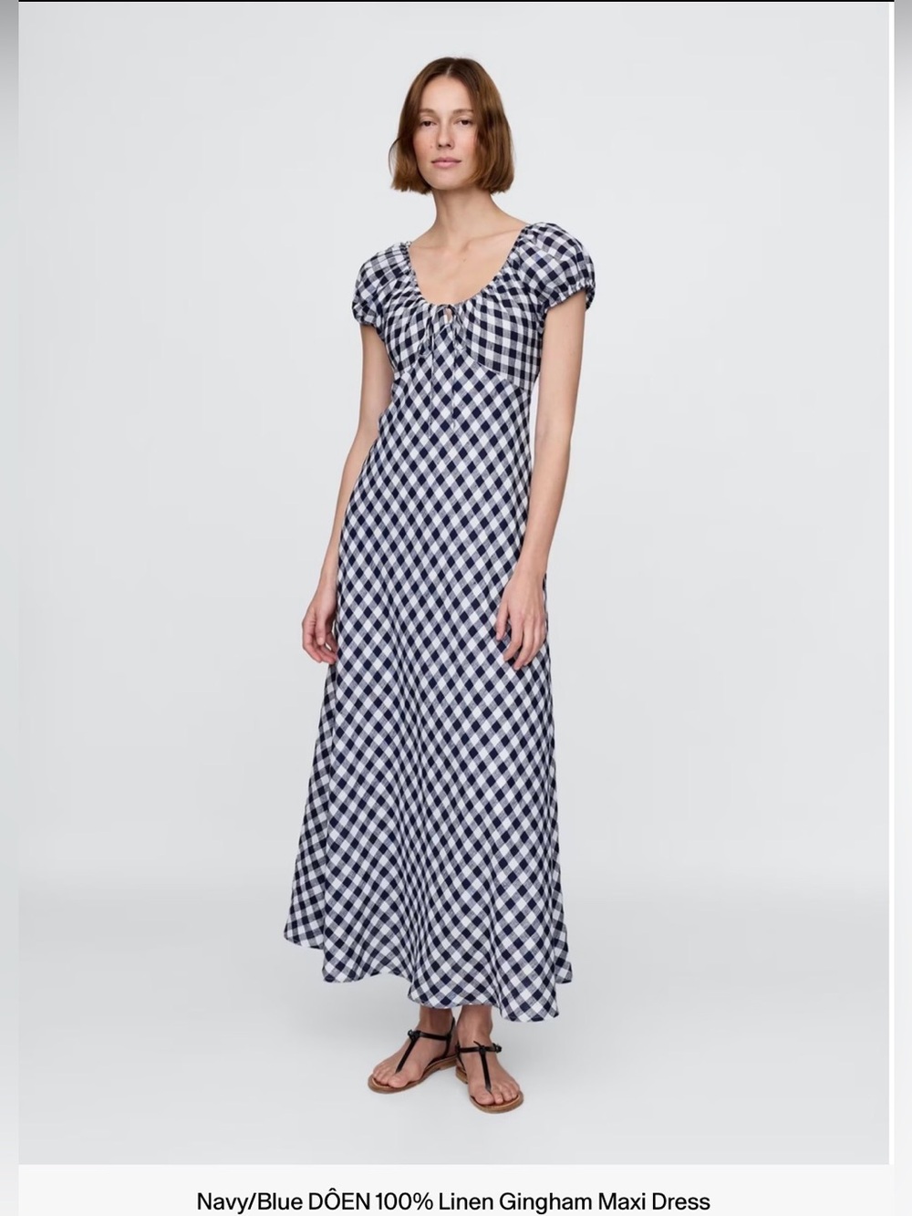 BNWT✨Universal Thread Puff Short Sleeve Gingham Dress - Picture 7 of 7